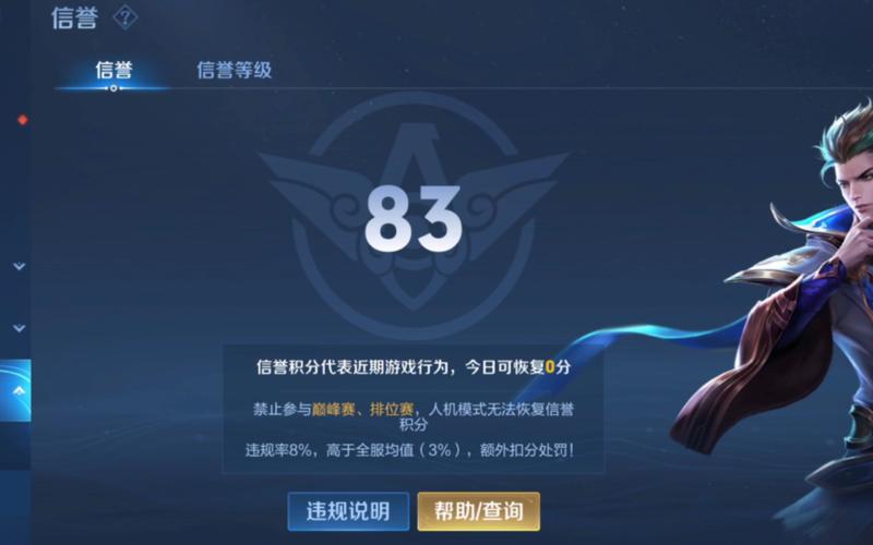 王者榮耀信譽(yù)積分處理，王者信譽(yù)積分打什么恢復(fù)